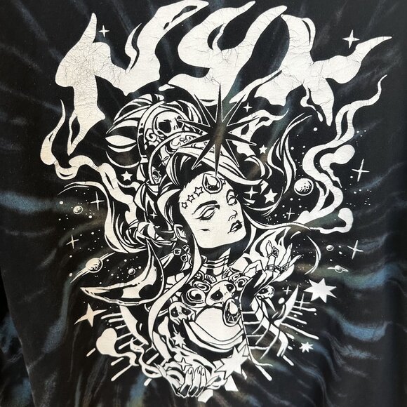 Fangamer Hades Tie Dye Graphic T Shirt 4X Black White 100% Cotton Unisex Tee - Picture 1 of 7